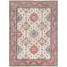 Shahbanu Rugs Ivory, Afghan Special Kazak with Geometric Caucasian Design, Extremely Durable, Hand Knotted, Rug (10'0" x 13'6")