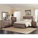 Oatfield Washed Taupe 3-piece Panel Bedroom Set with 2 Nightstands