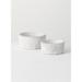 Sullivans Set of 2 Cement Planter Vase 3.5"H & 3"H White - 7"L x 7"W x 3.5"H, 5.5"L x 5.5"W x 3"H