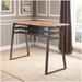 Urban Designs 59-inch Metal and Wood Bar Table in Natural and Gunmetal Finish