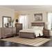 Oatfield Washed Taupe 3-piece Panel Bedroom Set with 2 Nightstands