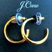 J. Crew Jewelry | J. Crew Nwt (In Packaging) Chunky Gold Hoop Earrings Item Aw914 Burnished Gold | Color: Gold | Size: Os