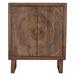 Albert Cabinet, 2 Hand Carved Door in Brown - MOTI