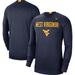 Men's Nike Navy West Virginia Mountaineers 2021-22 Basketball Team Spotlight Performance Long Sleeve Top