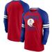 Men's Nike Red/Royal New England Patriots Throwback Raglan Long Sleeve T-Shirt