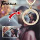 TOPGRILLZ – collier et pendentif avec médaillon Photo pour hommes sur mesure avec chaîne de Tennis