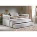 Twin Size Cominia Solid Pine Daybed & Pull-Out Bed in White (Bottom Trundle is Sold Separately)