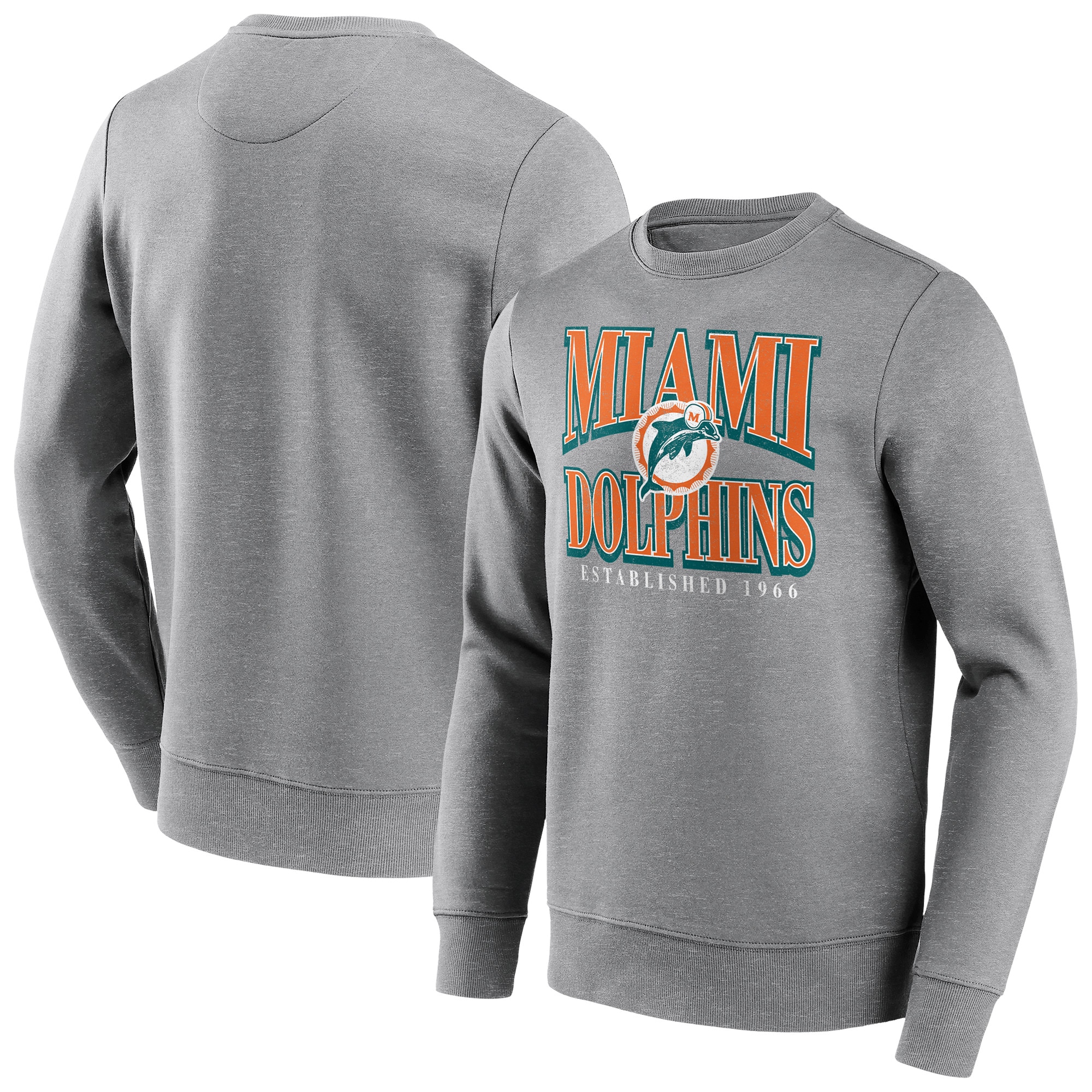 Miami Dolphins Vintage Iconic Hometown Graphic Crew Sweatshirt - Herren Image
