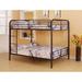 Bristol Convertible Bunk Bed (Full/Full) in Dark Brown with Ladder & Guardrails