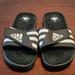 Adidas Shoes | Adidas Adissage Women's Rubber Sport Sandals Slides Size 4 White/Black Preowned | Color: Black/White | Size: 4