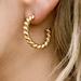 Free People Jewelry | 14k Gold Twisted Rope Earrings | Color: Gold/Silver | Size: Os