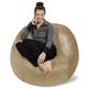 Sofa Sack XL-Das Neue Komforterlebnis Sitzsack mit Memory Schaumstoff Füllung-Perfekt zum Relaxen im Wohnzimmer oder Kinderzimmer-Samtig weicher Velour Bezug in Beige