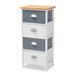 Calandra Modern & Contemporary 4-Drawer Wood Storage Unit-Grey/White