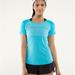 Lululemon Athletica Tops | Lululemon Run: Fast Track Short Sleeve Spry Blue 6 | Color: Blue | Size: 6