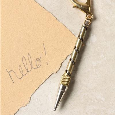 Anthropologie Jewelry | Anthropologie Pencil Charm | Color: Gold | Size: Os