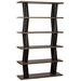 Noir Trading Inc. Mood Bookcase, Ebony/Dark Walnut Wood in Black/Brown | 77 H x 46 W x 15 D in | Wayfair GBCS217DW