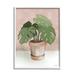 Stupell Industries Potted Monstera Plant Pink Room Still Life Black Framedd Giclee Texturized Art By House Fenway Canvas in Green | Wayfair