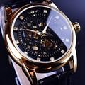 Pocket Watch with Chain Ultra-Thin Automatic Hollow Mechanical Watch Watch Casual Business Men's,Steam