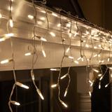 The Holiday Aisle® 7' LED Twinkle Icicle Light Set in White | 90 W in | Wayfair ICE-LED-M5-70-TWK-WW-L6-D6-S3-T6-WW