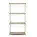 Rebrilliant Johnston 43.3" H x 23.6" W Plastic Etagere Bookcase Wood in White | 43.3 H x 23.6 W x 11.6 D in | Wayfair