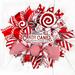 The Holiday Aisle® 18" Deco Mesh Wreath Burlap/Deco Mesh in Red/White | 18 H x 18 W x 6 D in | Wayfair 8C1BB4105B414787BA35DF0A0C56DFC3