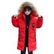 Alivisa Boys Winter Coat Warm Jacket Thick Parka Casual Jackets Toddlers Windproof Overcoat Windproof Clothes, Red, 10-11 Years