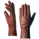Harssidanzar Women's Leather Winter Gloves, Touchscreen Genuine Lambskin Leather Lined Cashmere Warm Driving Gloves For Women GL006,Cognac, XXL