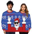 Lumemery Two Person Christmas Ugly Sweater Xmas Couples Pullover Sweatshirt Novelty Twin Ladies Christmas Jumper Families Blouse Tops