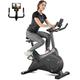 COSTWAY Magnetic Resistance Exercise Bike, Belt Drive Indoor Stationary Cycling Bikes with Adjustable Seat Cushion, LCD Monitor and Pulse Sensor, Training Spin Bike for Home Gym Cardio Workout