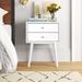 Wade Logan® Azbill 2 - Drawer Nightstand Wood in White | 24 H x 18 W x 15 D in | Wayfair 85090B7F6A764684B55DA0B55E14D110