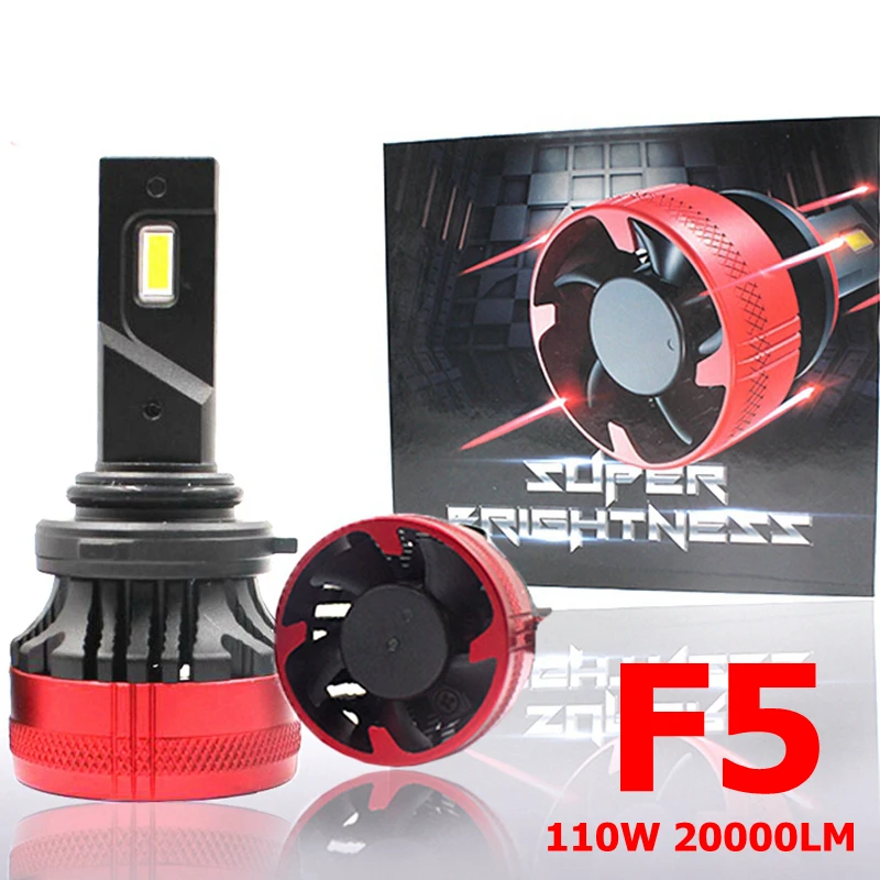 F5 LED phare ampoule antibrouillard H4 H10 voiture LED phare 110W 20000LM H7 H11 PSX26W 9005 9012 H1 LED ampoules LED H7 phare