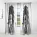 Designart 'Monochrome Portrait of African American Woman II' Modern Curtain Single Panel