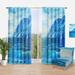 Designart 'Morning Sunlight On The Sea Waves II' Nautical & Coastal Curtain Single Panel