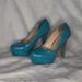 Jessica Simpson Shoes | Jessica Simpson Teal Heels Size 6.5 | Color: Black/Blue | Size: 6.5