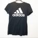 Adidas Tops | Adidas Black Short Sleeve Logo Tee Small | Color: Black/White | Size: S