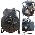 Electric/Propane LPG Gas Space Heater Electric Fan Assisted Powerful Workshop Warmer 2, 3, 15, & 30Kw (3KW (Black))