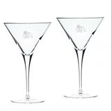 Fresno State Bulldogs 2-Piece 10oz. Luigi Bormioli Titanium Martini Glass Set