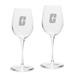 Charlotte 49ers 2-Piece 12oz. Luigi Bormioli Titanium White Wine Glass Set