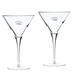 Nevada Wolf Pack 2-Piece 10oz. Luigi Bormioli Titanium Martini Glass Set