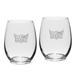 Tennessee Tech Golden Eagles 2-Piece 15oz. Stemless Wine Glass Set