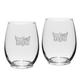 Tennessee Tech Golden Eagles 2-Piece 15oz. Stemless Wine Glass Set