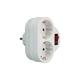 Adapter 2 Steckdosen mit Schalter 16A/250V Elektro dh. Mit Kinderschutz 36.088 8430552138845