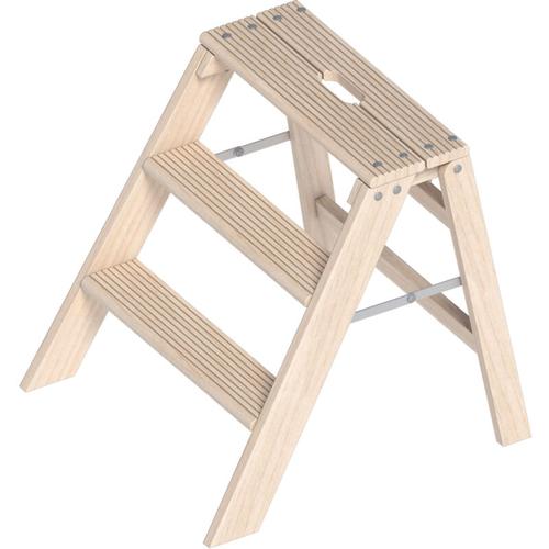 Layher – 1055 klappbarer Holzstufentritt 3 Stufen
