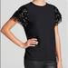 Kate Spade Tops | Kate Spade Black Sequin Fringe Short Sleeve Top | Color: Black | Size: 0