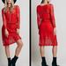 Free People Dresses | Free People Lace Crochet Boho Midi Dress | Color: Red | Size: S