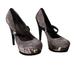 Jessica Simpson Shoes | Jessica Simpson Suede Faux Snakeskin Platform Pump Heel Size 9.5 | Color: Black/Gray | Size: 9.5