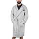 Ted Baker Mens Brushed Ponte Robe Dressing Gown - Heather Grey - S/M