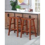 Gracie Oaks Bohl Heavy-Duty Solid Wood Bar Stool/Counter Stool Wood in Brown | Bar Stool (29" Seat Height) | Wayfair