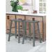 Gracie Oaks Bohl Heavy-Duty Solid Wood Bar Stool/Counter Stool Wood in Gray | Bar Stool (29" Seat Height) | Wayfair