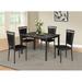 Red Barrel Studio® Sadir 4 Person Faux Marble Dining Set Upholstered/Metal in Black | 30 H in | Wayfair 9B62F1B065C44B2784386692A56A872F